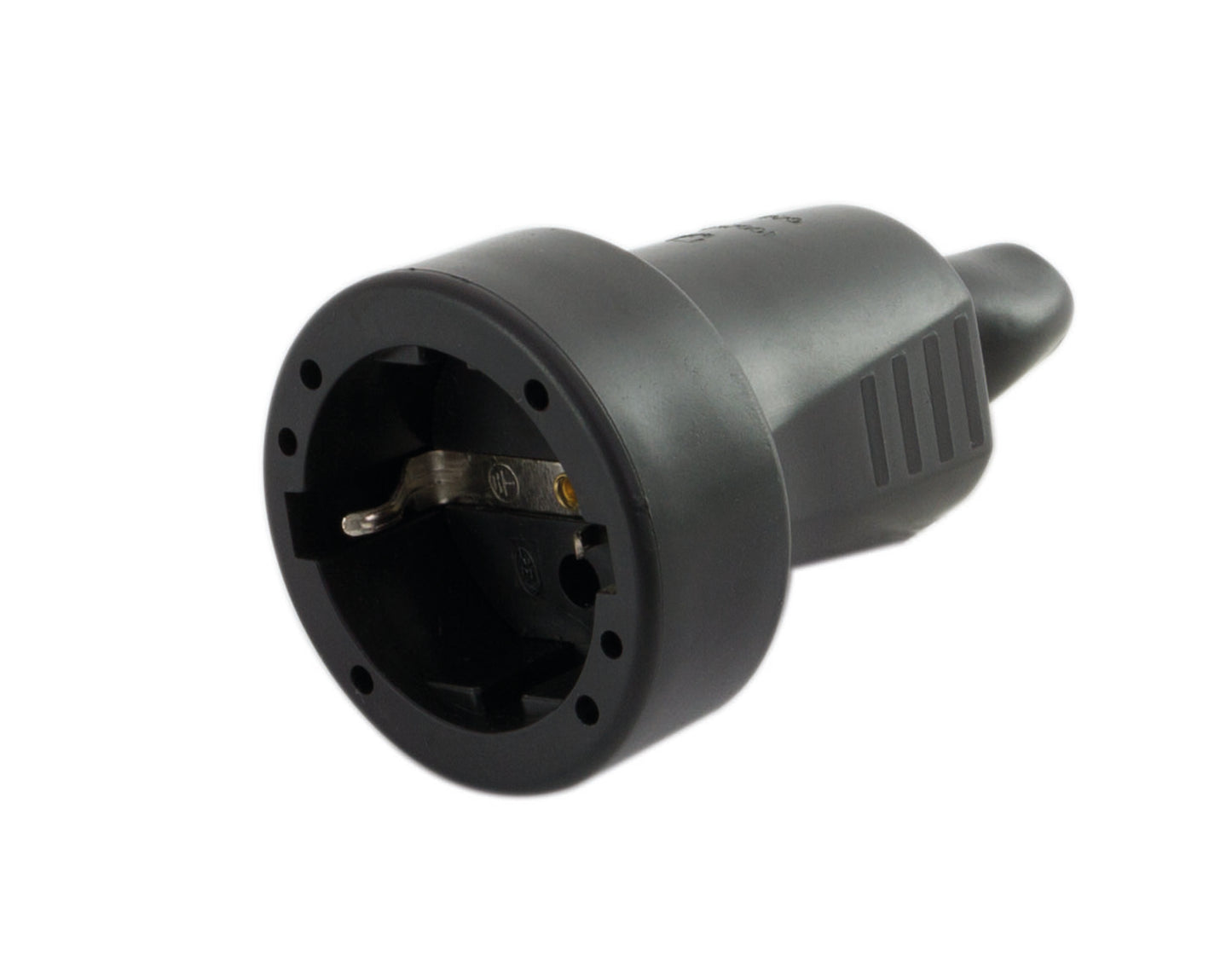 REV Schutzkontakt Gummikupplung | 16A | 230V | schwarz