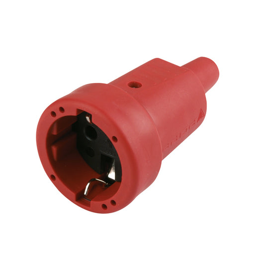 Schutzkontakt-Kupplung | Gummi | IP20 | Rot