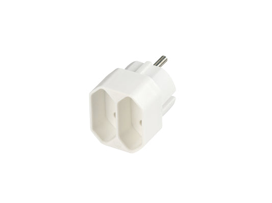 Übergangsstecker 2-fach | Weiß