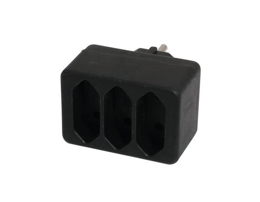 Übergangsstecker 3-fach | Schwarz