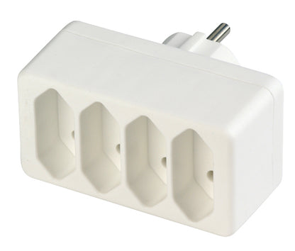 REV Übergangsstecker 4-fach | IP20 | 230V | weiß