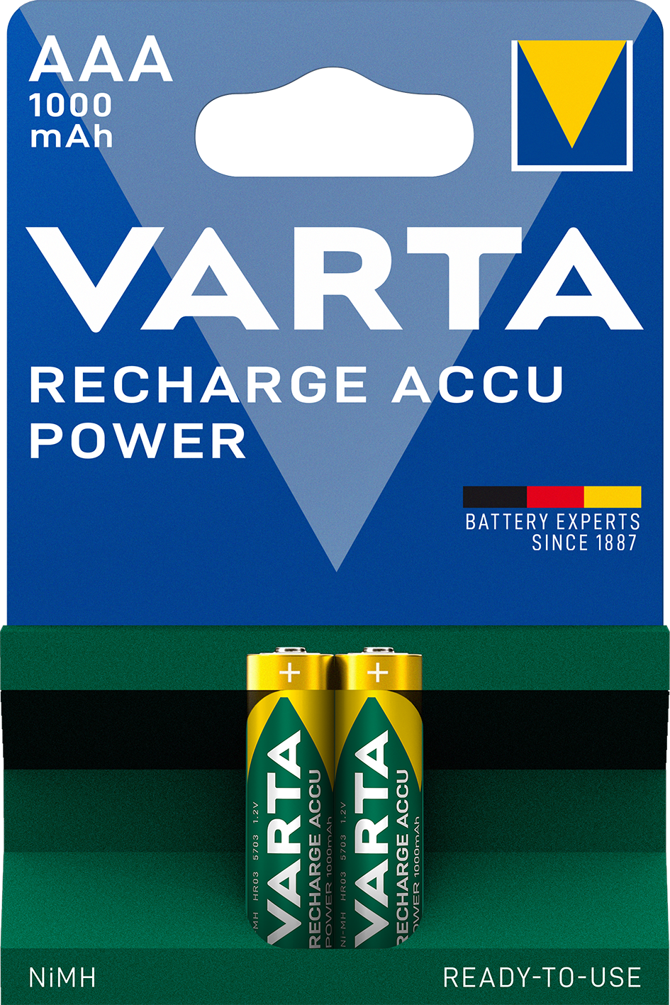 VARTA RECH.ACCU Power AAA 1000mAh Blister 2