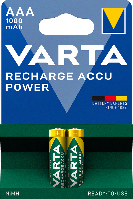 VARTA RECH.ACCU Power AAA 1000mAh Blister 2