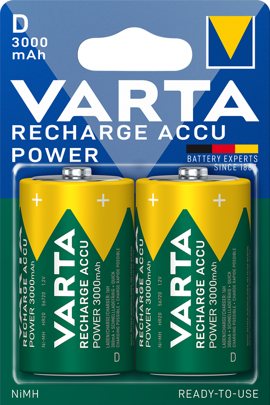 VARTA RECH.ACCU Power D 3000mAh Blister 2