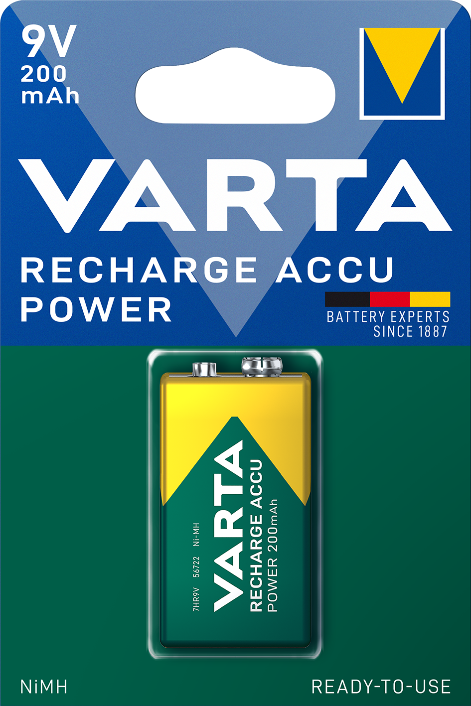 VARTA RECH.ACCU Power 9V 200mAh Blister 1