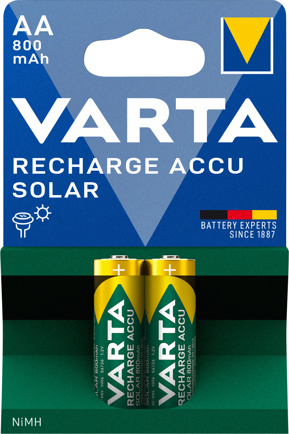 VARTA RECH.ACCU Solar AA 800mAh Blister 2