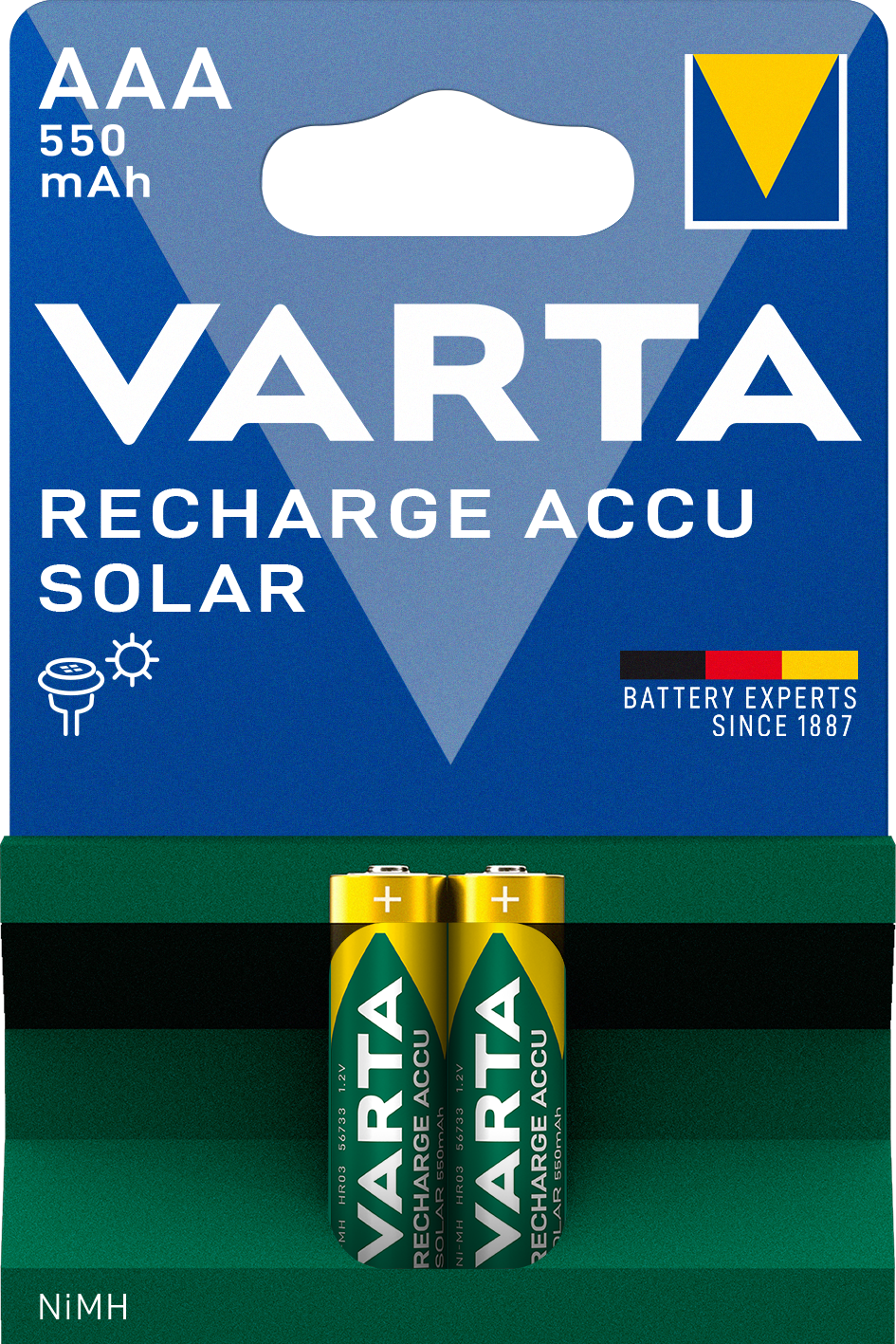 VARTA RECH.ACCU Solar AAA 550mAh Blister 2