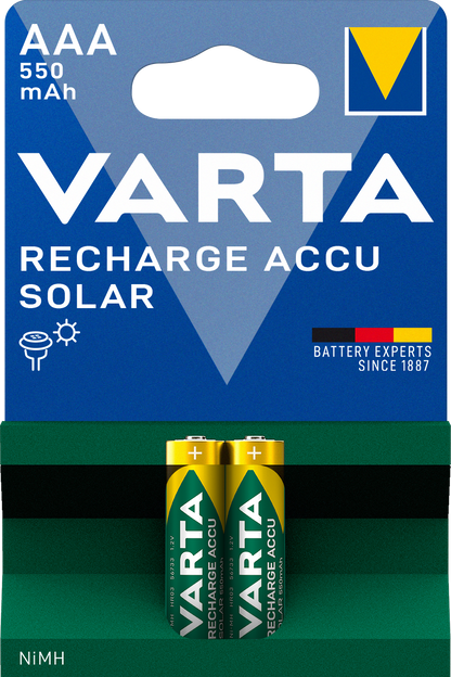 VARTA RECH.ACCU Solar AAA 550mAh Blister 2