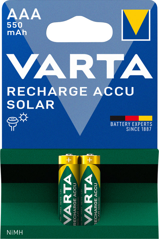 VARTA RECH.ACCU Solar AAA 550mAh Blister 2