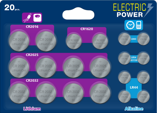 ELECTRIC POWER Knopfzellen Mix Megablister 20