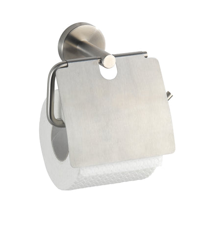 Wenko Toilettenpapierhalter mit Deckel Bosio Edelstahl