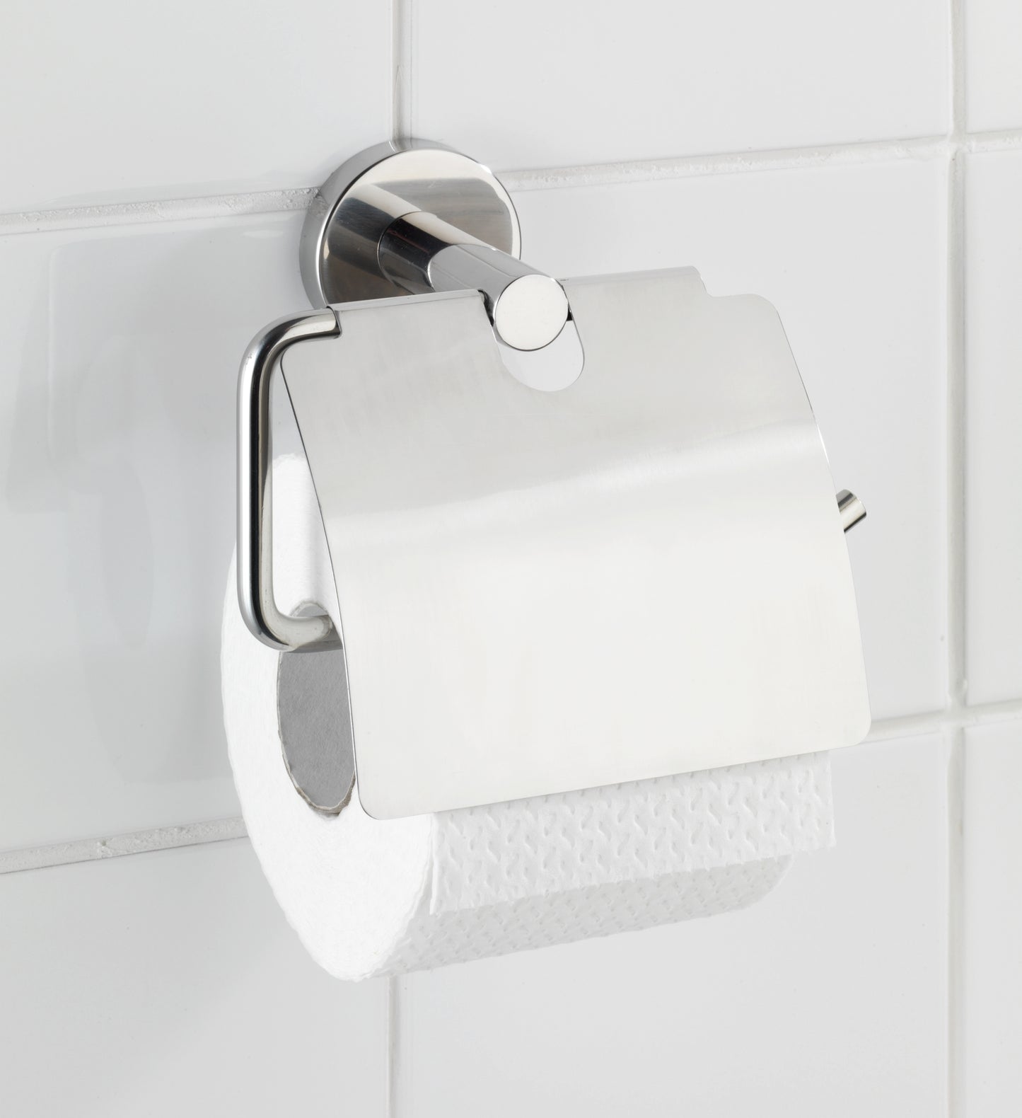 Wenko Toilettenpapierhalter mit Deckel Bosio Edelstahl