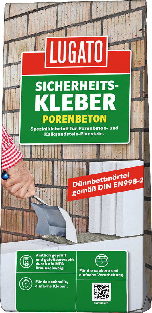 Lugato Sicherheitskleber für Porenbeton 5KG