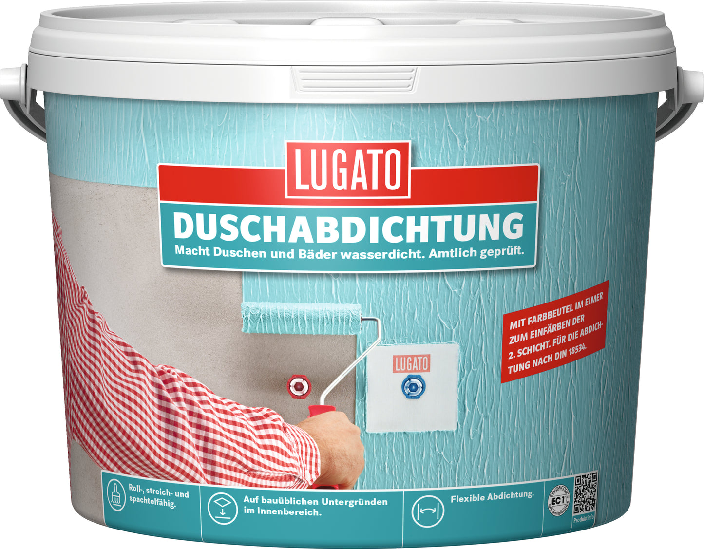 Lugato Duschabdichtung | Latex-Beschichtung 4KG Mintgrün