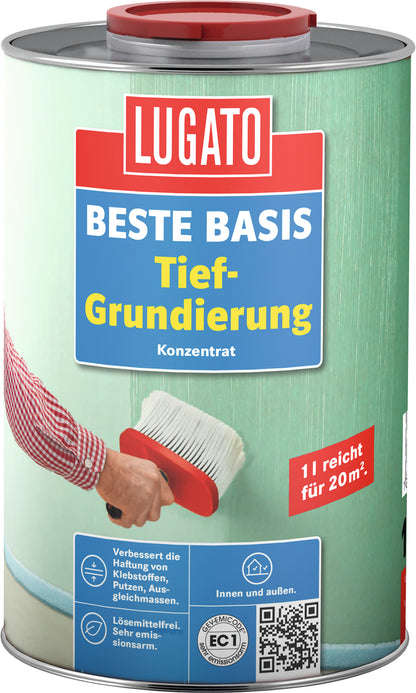 Lugato Beste Basis | Grundierung für Bodenausgleichsmassen 1KG