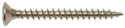 Spanplattenschraube Linsensenkkopf 4 x 45, Vollgewinde, vernickelt