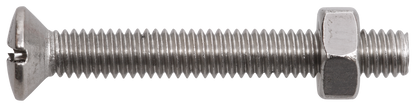 Gewindeschraube Linsensenkkopf mit Mutter M4 x 16, Edelstahl A2, DIN 964