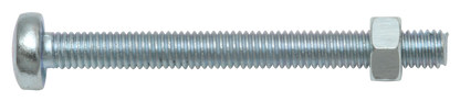 Gewindeschraube Linsenkopf mit Mutter M3 x 20, verzinkt, DIN 7985