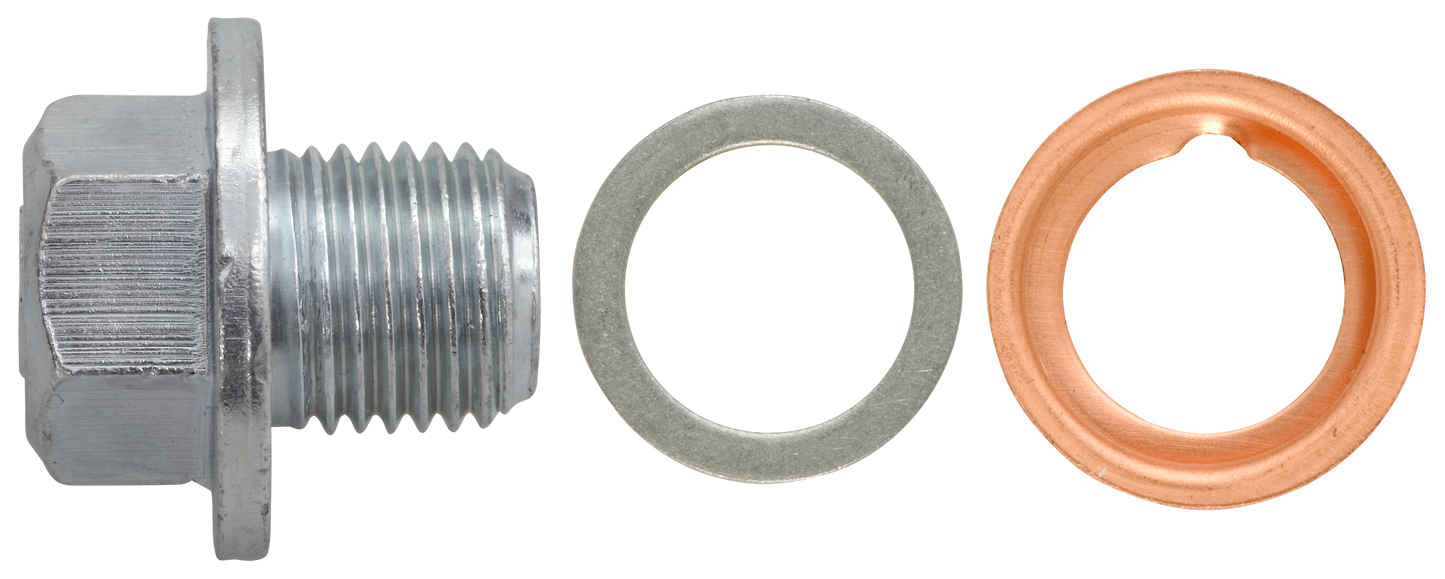 Ölablassschraube M12 x 1,25 x 11 mit Dichtring, Stahl verzinkt