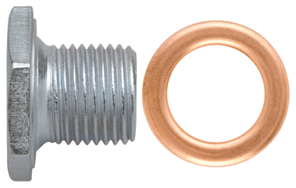 Ölablassschraube M14 x 1,25 x 12,5 mit Dichtring, Stahl verzinkt