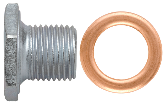 Ölablassschraube M14 x 1,25 x 12,5 mit Dichtring, Stahl verzinkt