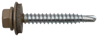 Sechskantbohrschraube mit Dichtscheibe 4,8 x 25, RAL 7006 beigegrau 4,8 X 25 RAL 7006 BEIGEGRAU