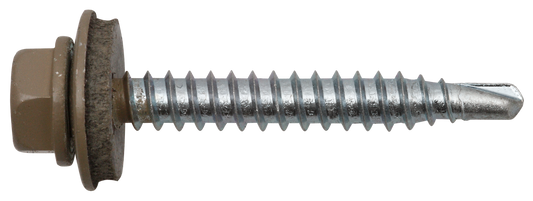 Sechskantbohrschraube mit Dichtscheibe 4,8 x 25, RAL 7006 beigegrau 4,8 X 25 RAL 7006 BEIGEGRAU