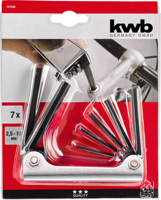 Stiftschlüssel Klapphalter 7-tlg.