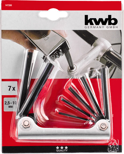 Stiftschlüssel Klapphalter 7-tlg.