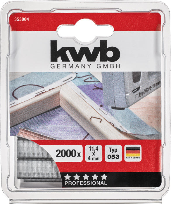 Klammern, 11,4 mm x 4 mm, Feindraht, Standard, 2000 Stk.