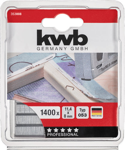 Klammern, 11,4 mm x 8 mm, Feindraht, Standard, 1400 Stk.