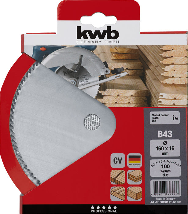 Profilholz-Kreissägeblätter für Handkreissägen Ø 160 x 16 mm