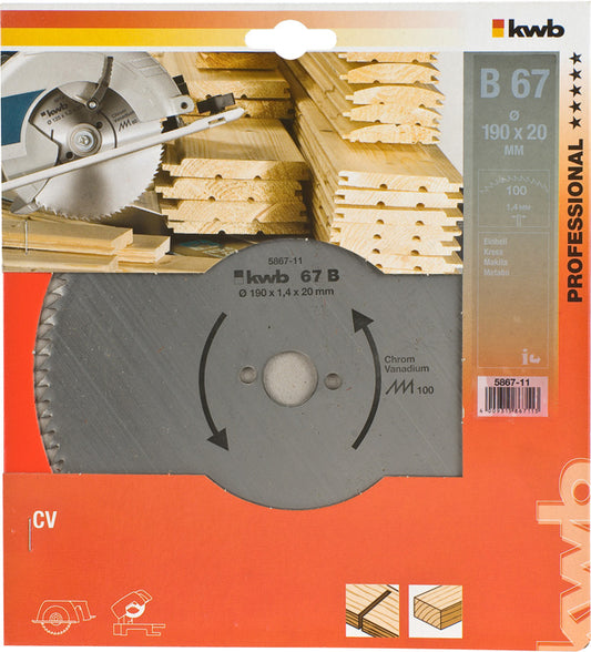 Profilholz-Kreissägeblätter für Handkreissägen Ø 190 x 20 mm