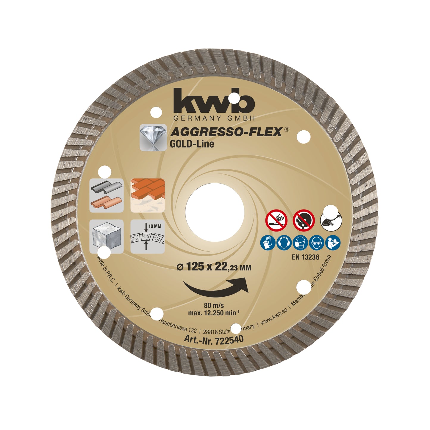 Diamant-Trennscheibe GOLD LINE Turbo D125mm