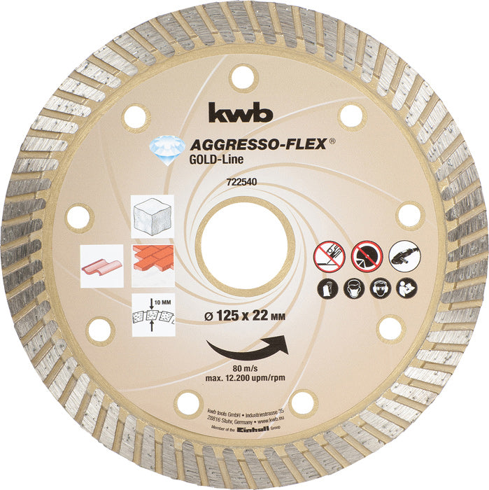 Diamant-Trennscheibe GOLD LINE Turbo D125mm