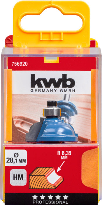Profilfräser HM, mit Anlaufkugellager, Ø 28.1