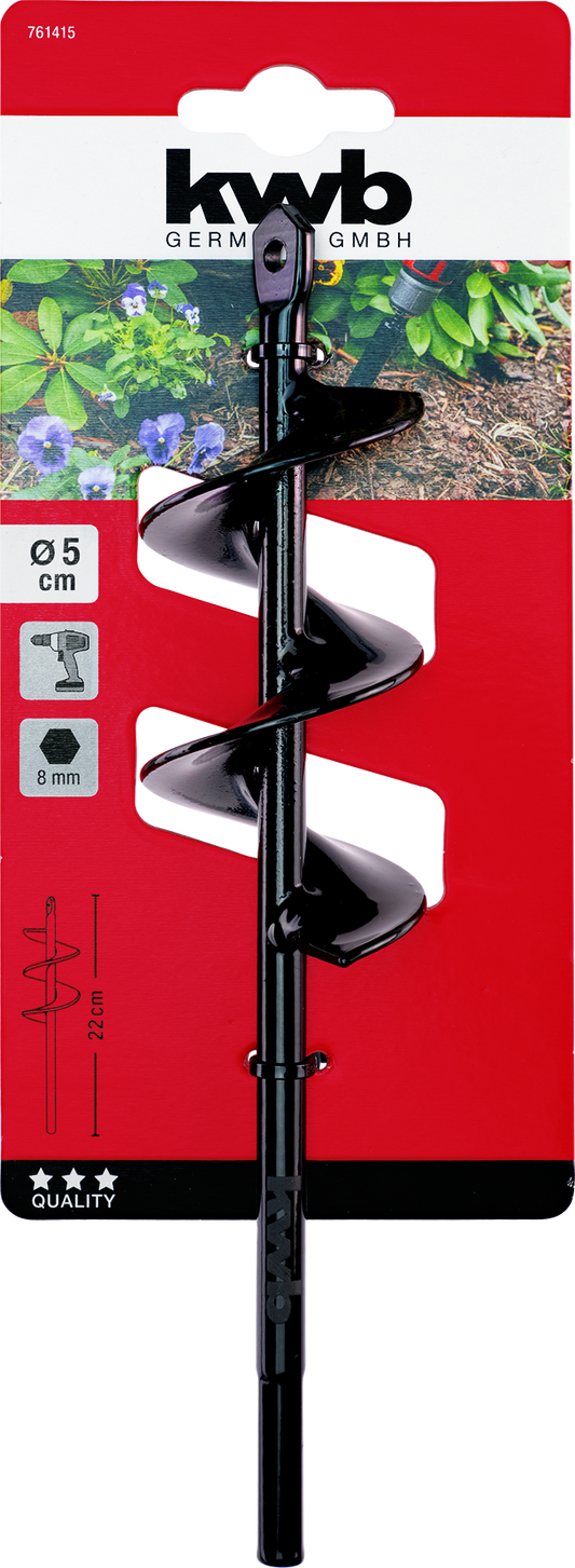 Erdbohrer 5 cm x 22 cm SB