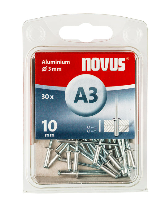 Blindniete Aluminium Ø3 | 10mm | 30stück