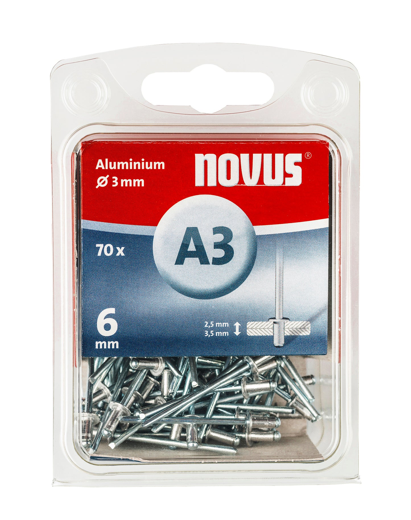 Blindniete Aluminium Ø3 | 6mm | 70stück