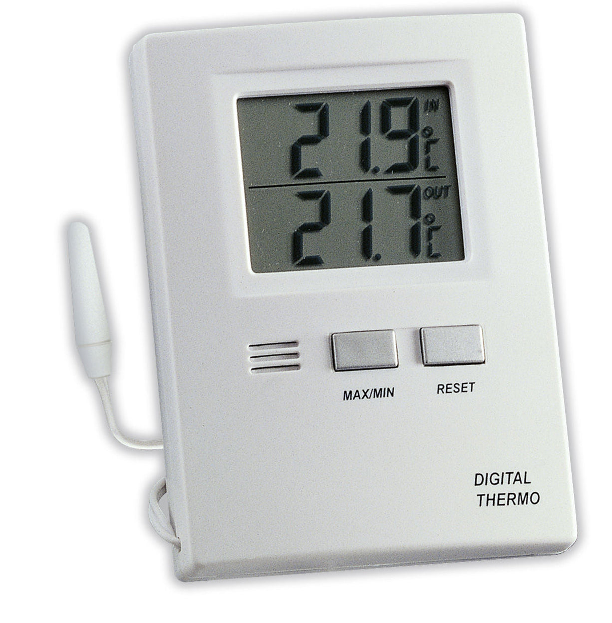 TFA Dostmann Digitales Innen-Außen-Thermometer 30.1012 weiß 85x60 mm