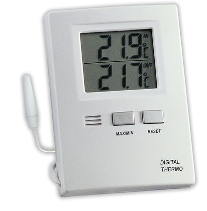 TFA Dostmann Digitales Innen-Außen-Thermometer 30.1012 weiß 85x60 mm