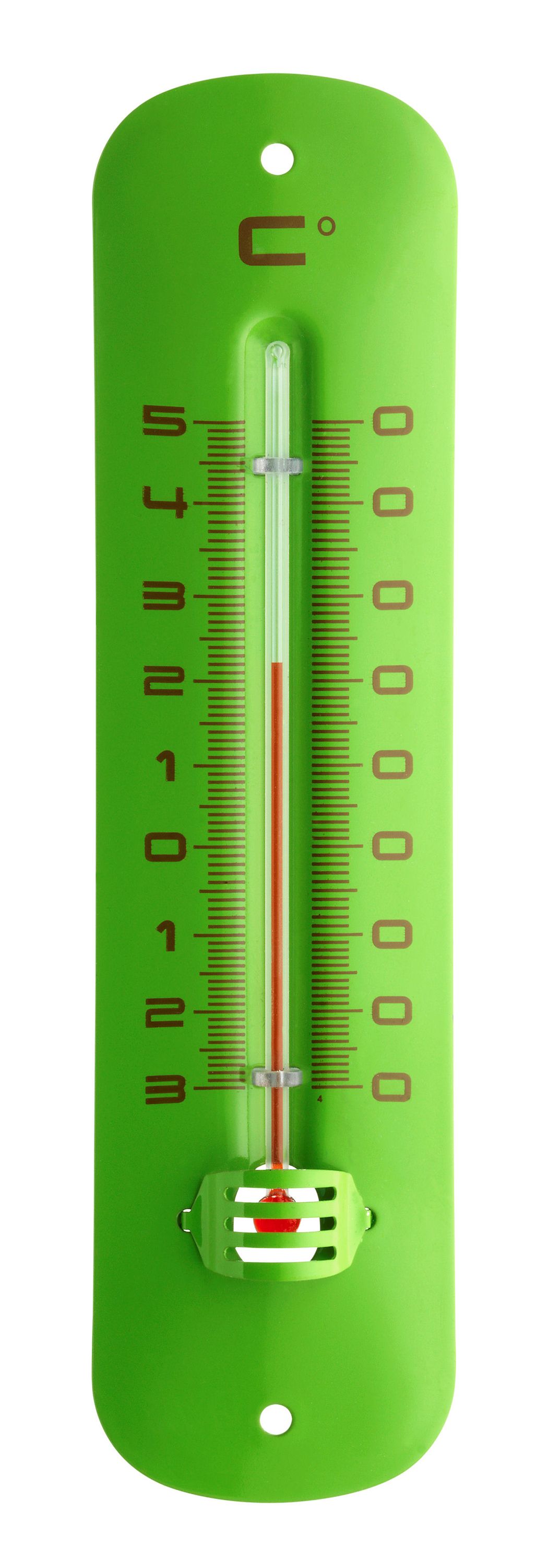 TFA Dostmann Analoges Innen-Außen-Thermometer aus Metall 12.205.04 grün grün, BL-05TFA