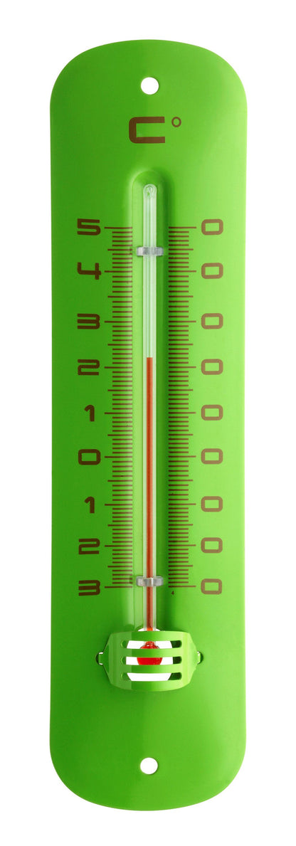 TFA Dostmann Analoges Innen-Außen-Thermometer aus Metall 12.205.04 grün grün, BL-05TFA