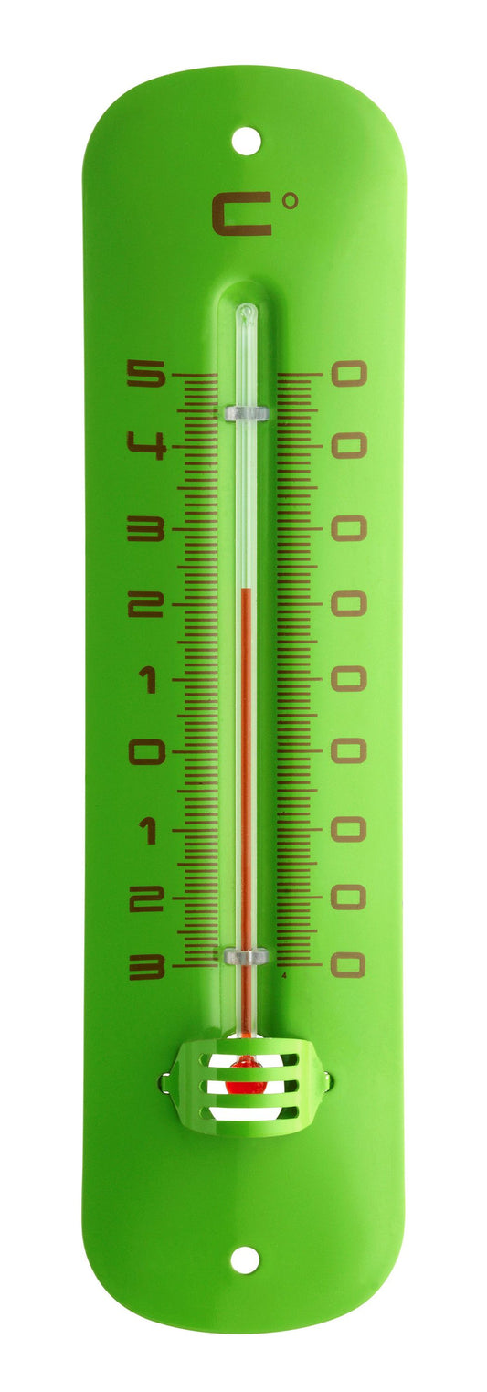 TFA Dostmann Analoges Innen-Außen-Thermometer aus Metall 12.205.04 grün grün, BL-05TFA