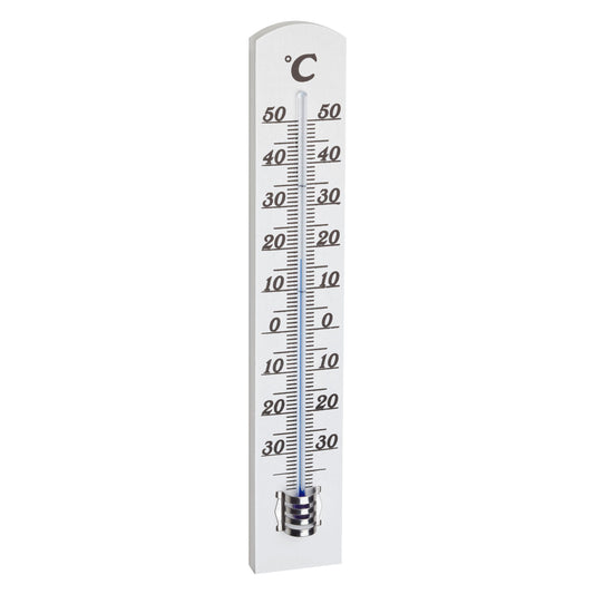 TFA Dostmann Analoges Innenthermometer aus Buche 12.1003.09 altweiß 80 x 30 mm, 45 g