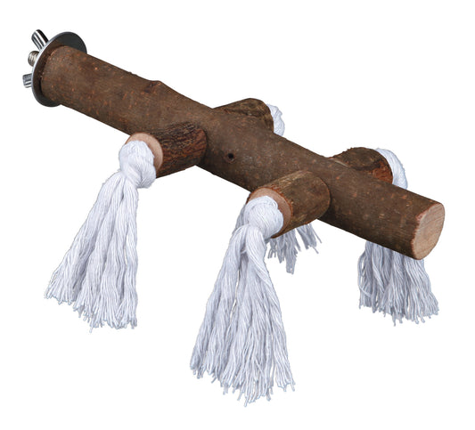 Sitzstange mit Schraubbefestigung, Rindenholz, 20 cm/ø 23 mm