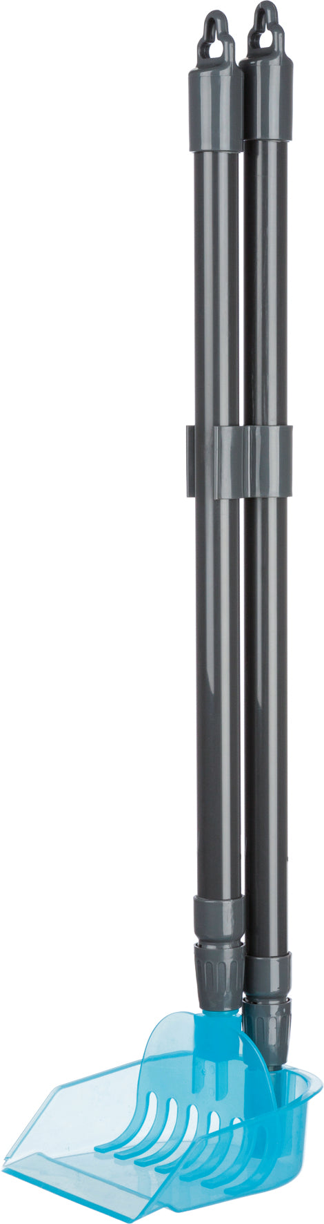 Kehrschaufel mit Harke, 60107 cm, grau/blau