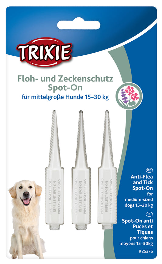 Trixie Floh- und Zeckenschutz "Spot-On" mittlere Hunde 3× 3ml