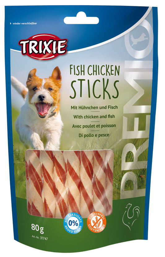 PREMIO Fish Chicken Sticks, 80 g
