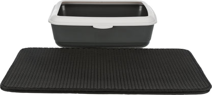 Sieb-Vorleger für Katzentoiletten, EVA, 40 × 70 cm, schwarz